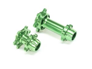 Losi Aluminum Hub Set, Machined, Green: PM-MX/SM