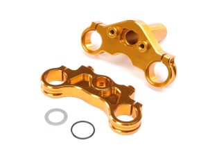 Losi Aluminum Triple Clamp Set, Gold: PM-MX/SM