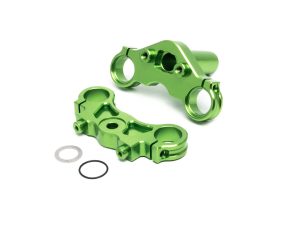 Losi Aluminum Triple Clamp Set, Green: PM-MX/SM