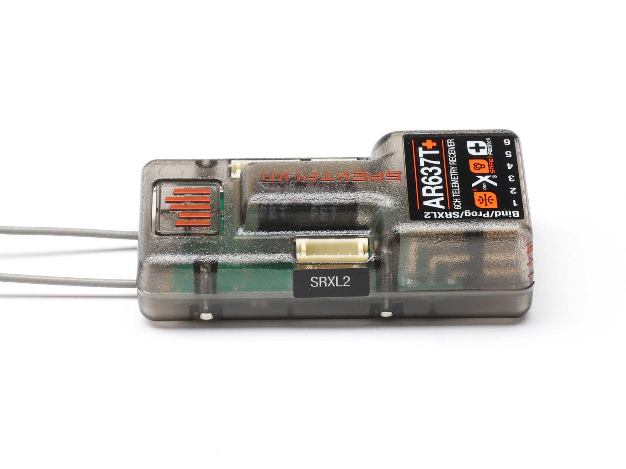 Spektrum AR637T+ DSMX 6-Channel AS3X+ & SAFE Telemetry Receiver - Image 4