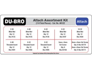 Dubro Attachments Assortment Kit (114 pcs set)