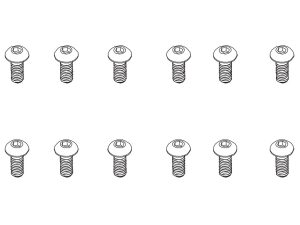 PD Racing B head hex screw HM4*10   12pcs