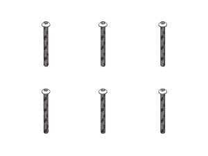PD Racing B head hex screw HM4*45   6pcs