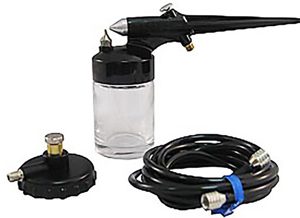 Badger Basic Spray Gun with clam shell pack, Regulator & Hose