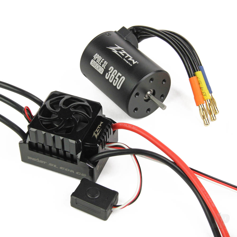 ZTW Beast SL 60A G2 ESC Combo (3650 2950KV Motor) (2-3 Cells)