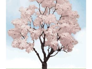 JTT Blossom Cherry Tree, 3in to 3.5in, (2 per pack)