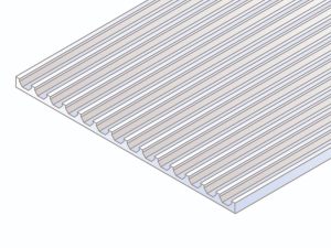 Evergreen Board & Batten Sheet, 150 x 300 x 1.0mm, 2.5mm Spacing (6 x 12 x .040in, .100in Spacing) (1 per pack)