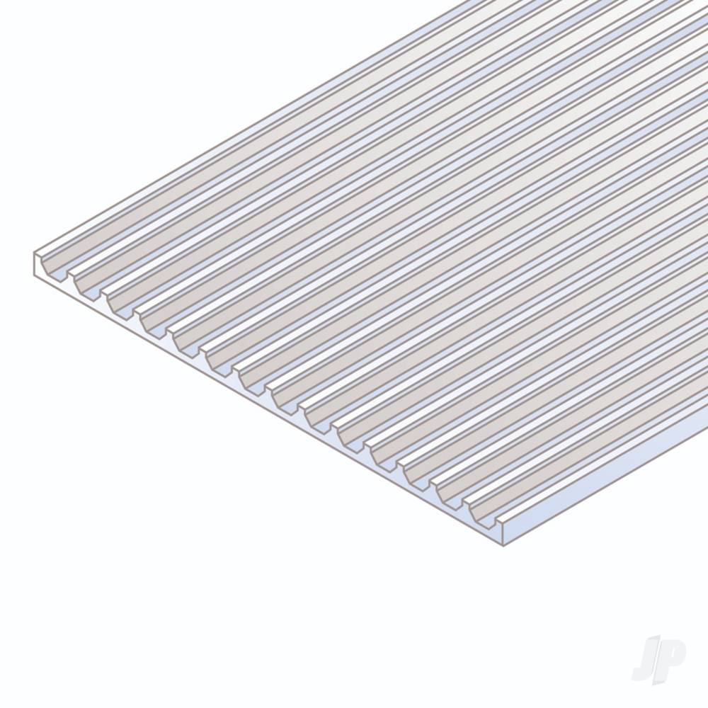 Evergreen Board & Batten Sheet, 150 x 300 x 1.0mm, 2.5mm Spacing (6 x 12 x .040in, .100in Spacing) (1 per pack)