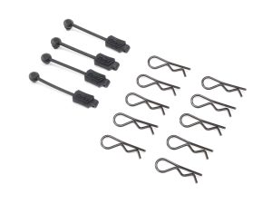 Losi Body Clip (10) & Leash (4): PM-MX/SM