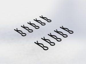 Arrma Body Clip Large Black (10)