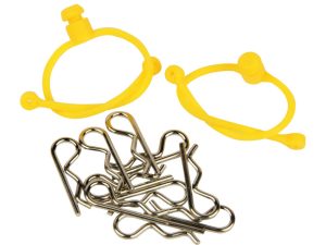 Radient Body Clips (10 pcs) with Yellow Retainers (2 pcs)