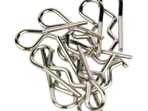 Radient Body Clips, Standard Bent, Silver (10 pcs)