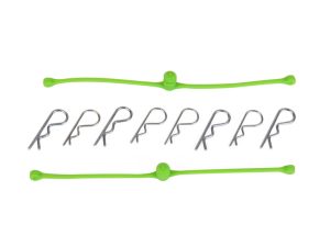 Dubro Body Klip Retainers Lime Green (2 pc per package)
