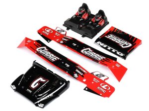 Losi Body/Driver Set, Red, Silkscreened: Hammer Rey