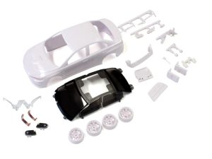 KYOSHO Bodyshell Mitsubishi Lancer Evo-X Mini-Z + 4WD Rims (White Body)