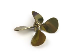 Ripmax Brass Propeller (Classic), 4 Blade, 75mm, M4, RH