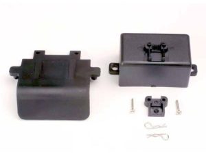 Traxxas Bumper (Rear) / battery box / Body clips (2 pcs), EZ-Start mount, 3x10CST (2 pcs)