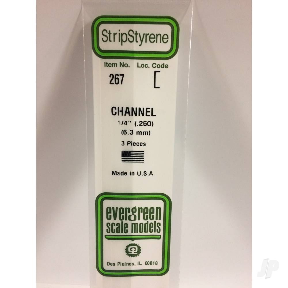 Evergreen C-Channel, 350 x 6.3mm (14 x .250in) (3 per pack) - Image 2