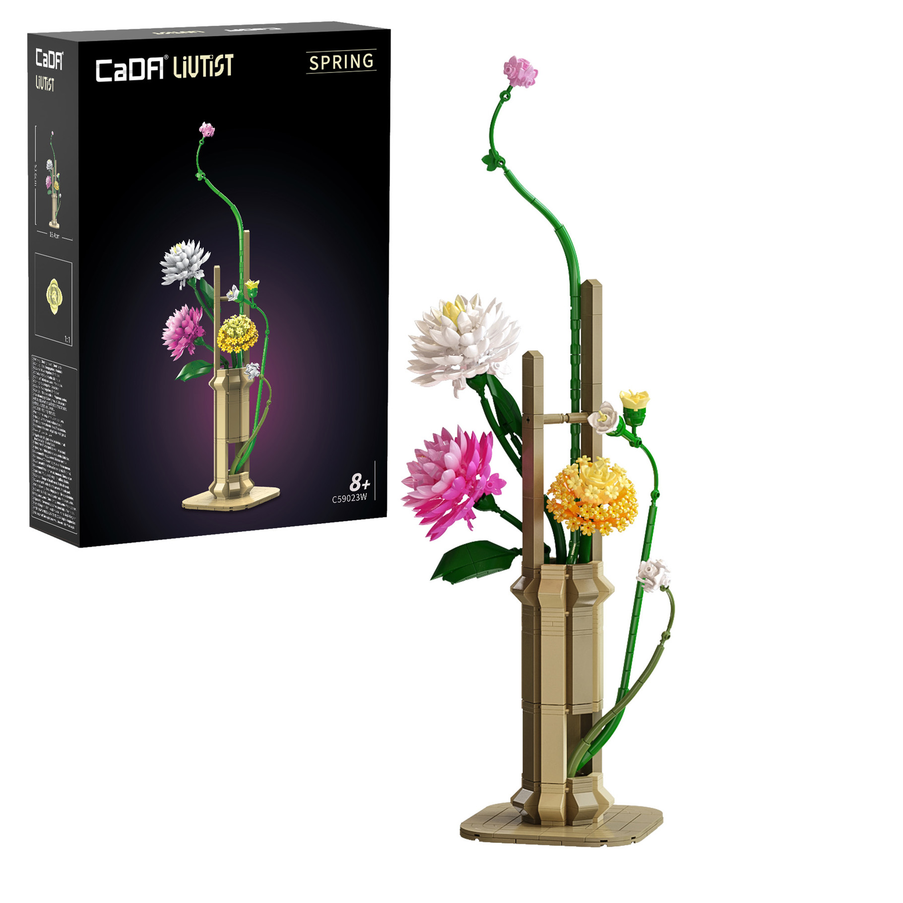 CaDA Oriental Floral Art: Spring - 613 pcs