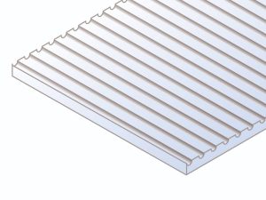 Evergreen Car Siding Sheet HO-Scale, 150 x 300 x 0.5mm (6 x 12 x .020in) (1 per pack)