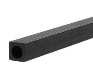 JP Carbon Fibre Square-Round Tube,1m × 6mm, 4.1mm Centre Hole