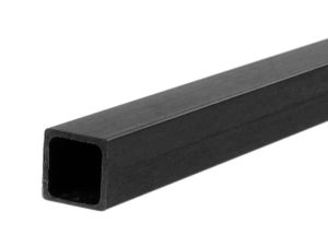 JP Carbon Fibre Square Tube, 4mm × 1m - 0.50mm Wall
