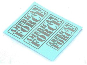 CEN RACING AMERICAN FORCE DECAL (SILVER)