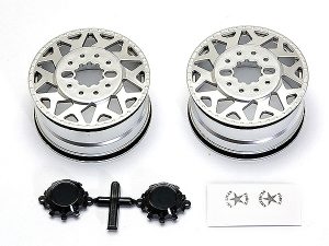 CEN RACING AMERICAN FORCE H01 CONTRA WHEEL (SILVER, W/ BLK CAP)
