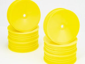 CENTRO 1/10 DISHED BUGGY FRONT 2WD SLIM FLEX WHEEL - 3 PAIRS (YELLOW)