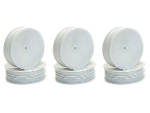 CENTRO 1/10 DISHED BUGGY FRONT 2WD SLIM WHEEL WHITE - 3 PAIRS