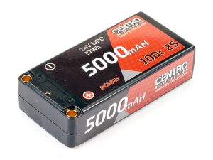 CENTRO 5000MAH 2S 7.4V 100C HARDCASE SHORTY LIPO BATTERY