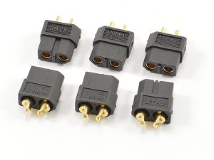 CENTRO XT-60 BLACK FEMALE CONNECTORS (6PC)