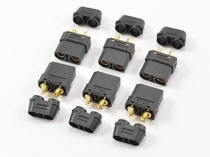 CENTRO XT-90 BLACK FEMALE CONNECTORS (6PC)