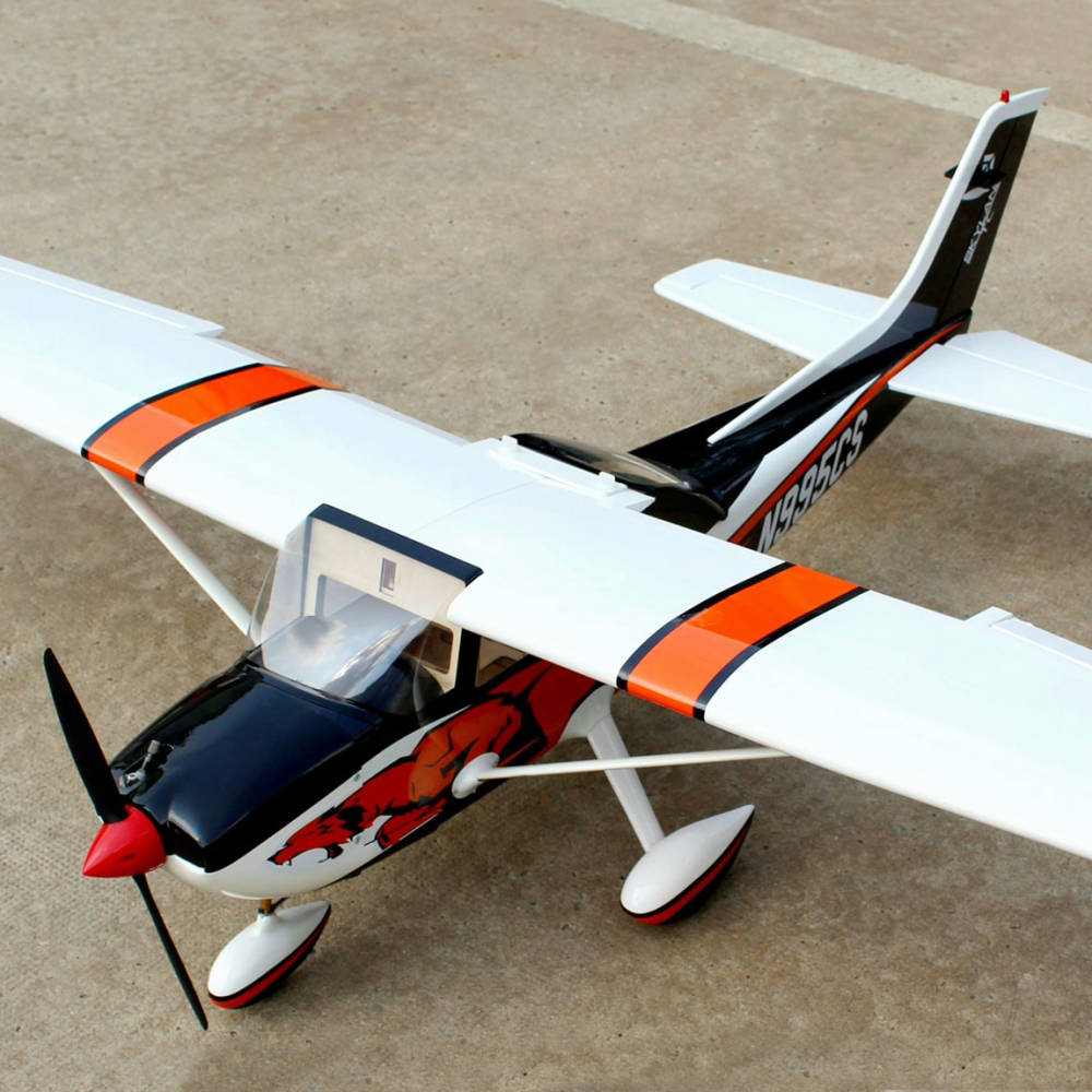 Seagull Cessna Turbo Skylane 182 (10cc / 4s) 1.75m / 69in, Black/Orange/White - Image 5