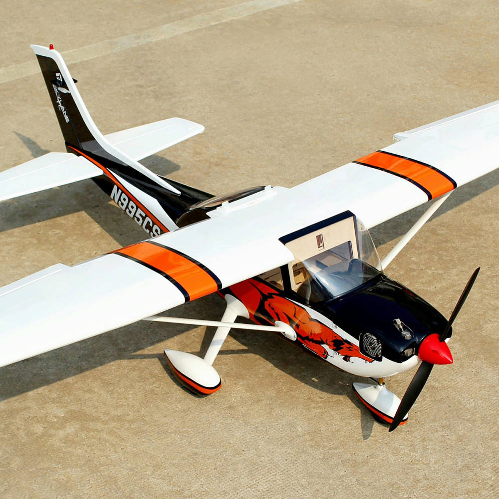 Seagull Cessna Turbo Skylane 182 (10cc / 4s) 1.75m / 69in, Black/Orange/White - Image 7