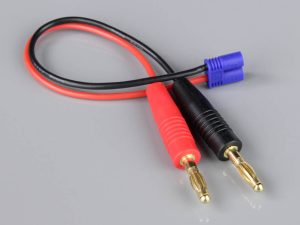 Radient Charge Lead, 4mm Bullet to EC2 Male, 18AWG, 150mm (ESC End)
