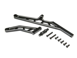 Losi Chassis Brace Set Rear, Aluminum Black: DBXL-E 2.0