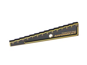 ARROWMAX CHASSIS DROOP GAUGE 3 TO 10 MM FOR 1:10 CARS (10MM) BLACK GOLDEN