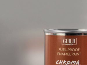 Guild Lane Chroma Enamel Fuelproof Paint Gloss Silver (125ml Tin)
