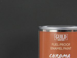 Guild Lane Chroma Enamel Fuelproof Paint Matt Black (125ml Tin)