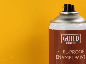 Guild Lane Chroma Enamel Fuelproof Paint Matt Cub Yellow (400ml Aerosol)