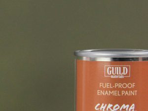 Guild Lane Chroma Enamel Fuelproof Paint Matt Olive Drab (125ml Tin)
