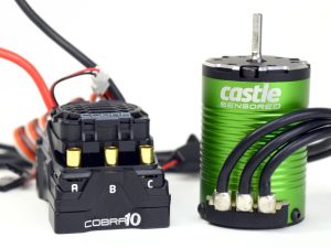 Castle Creations COBRA 10, 6S MAX, 8A PEAK BEC W/1406-4600KV SENSORED MOTOR
