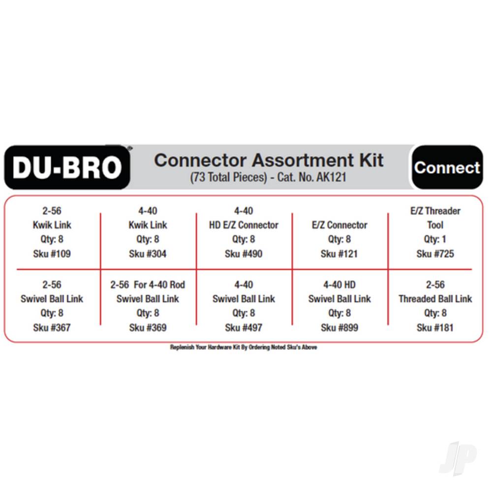 Dubro Connectors Assortment Kit (73 pcs set)