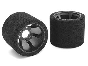 CORALLY ATTACK FOAM TYRES 1/12 CIRCUIT 32 SHORE MAGENTA REAR CARBON RIMS 2PCS