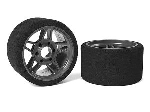 CORALLY ATTACK FOAM TYRES 1/8 SSX8 30 SHORE FRONT 65MM CARBON FLEX RIMS 2PCS