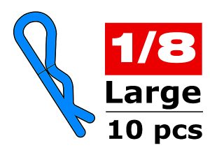 CORALLY BODY CLIPS 45 BENT LARGE BLUE 10 PCS