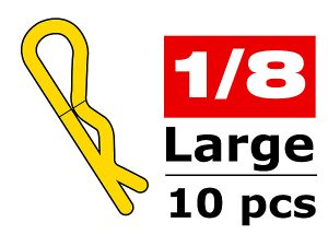 CORALLY BODY CLIPS 45 BENT LARGE GOLD 10 PCS