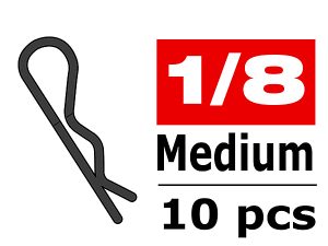 CORALLY BODY CLIPS 45 BENT MEDIUM BLACK 10 PCS