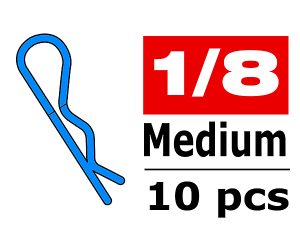 CORALLY BODY CLIPS 45 BENT MEDIUM BLUE 10 PCS